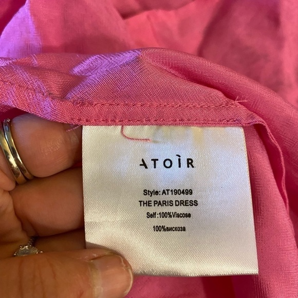 Atoir Women’s The Paris Dress Pink Size 4 Wrap MIDI Party High Slit Barbiecore - Picture 11 of 11